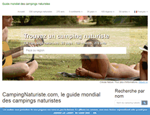 Tablet Screenshot of campingnaturiste.com